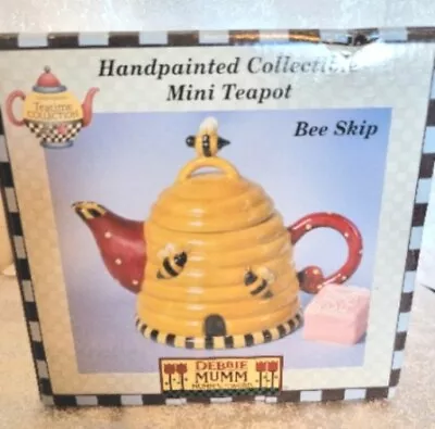 Debbie Mumm Bumblebee Bee Skip Mini Teapot - Sakura/Oneida - Rare - New! • $29.99