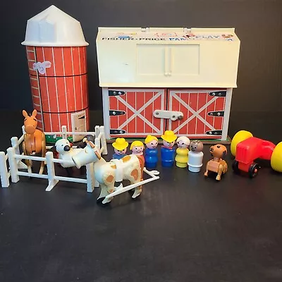 Vintage Fisher Price Play Family Farm Little People Barn Incomplete • $50