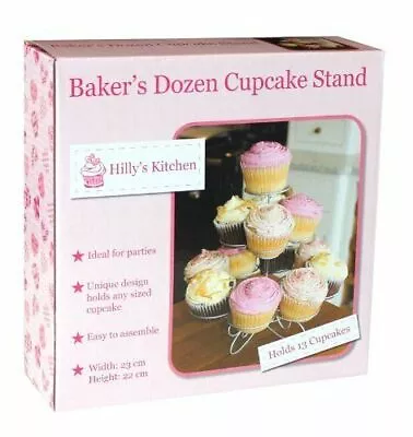 BAKER'S DOZEN 3 Tier CUPCAKE STAND Party Table Celebration Cake Display • £8.99