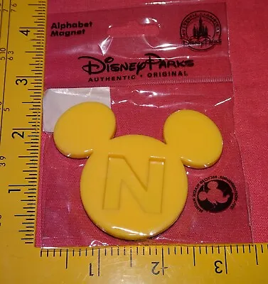 New = Yellow - N - Letter = Walt Disney Parks = Mickey Mouse Alphabet Magnet • $7.99