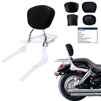 Sissy Bar Backrest Pad With Luggage Rack For 2002-up Honda C / F VTX1300 VTX1800 • $165.70