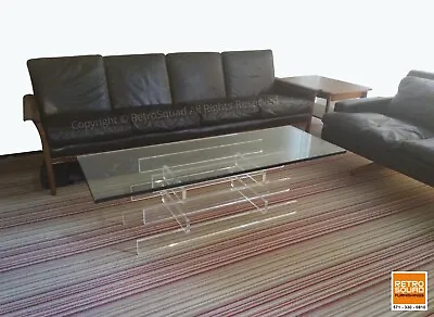 Danish Modern Lucite & Glass Coffee Table Style Of Karl Springe Mid Century MCM • $1100