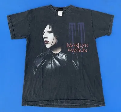 Vintage GIANT Marilyn Manson Tour Concert T Shirt 2000s Goth Punk Band Rare M • $70.99