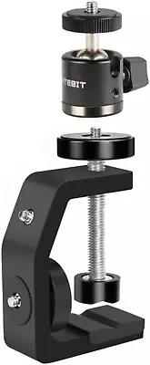 UTEBIT C-Clamp With Tripod Head Aluminum Desk Clamps Set With 1/4 Thread Hole  • $24.24