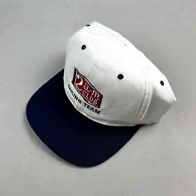 Vintage Sailing Team Hat Cap Snapback White 2 AM Club Nautical Boating Logo 90s • $17.99