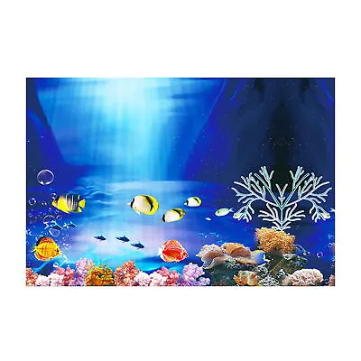 Fish Tank Background 3d Effect Aquarium Vibrant Poster With World • $14.60