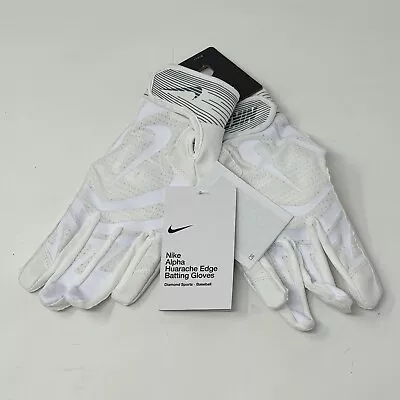 Nwt Nike Alpha Huarache Edge Baseball Batting Gloves White Size Large Unisex • $9.99