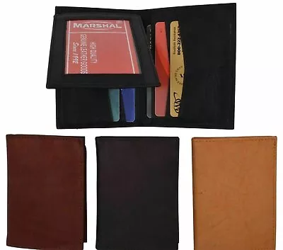 Men's Genuine Leather L Shape Slim Thin Credit Card ID Holder Bifold Wallet NEW • $11.99