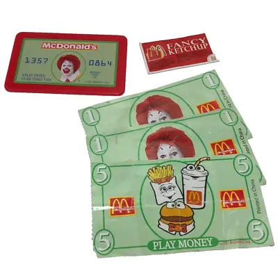 Vintage McDonald's Red Credit Card Ketchup Money From Cash Register Toy • $6.99