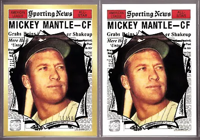 Mickey Mantle 1961 578 Sporting News Topps 23 2021 X Collection 11/50 & Base LOT • $69.95