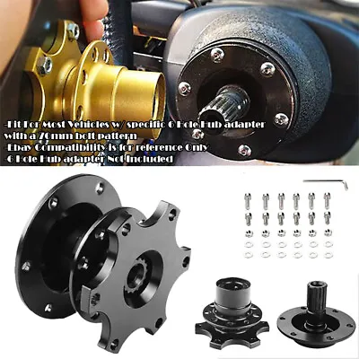 Black Steering Wheel Detachable Quick Release Adapter Hub For VW Porsche • $32.99