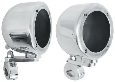 2 Rockville MAC40S 4  Chrome Swivel Aluminum Marine Wakeboard Tower Speaker Pods • $89.95