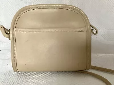 Vintage Coach 9017 Small Leather Crossbody Bag - Bone/Creme  Color 6.75 In. • $25