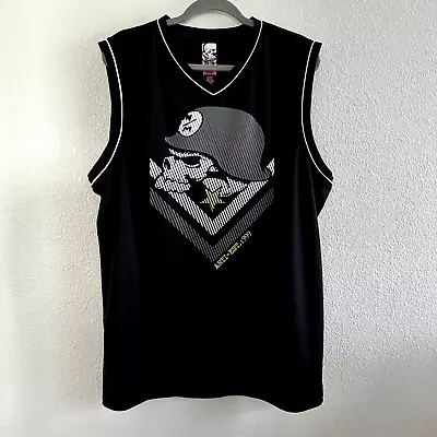 Metal Mulisha Black White Sleeveless Tank Top Basketball Jersey - Men's Size XXL • $45