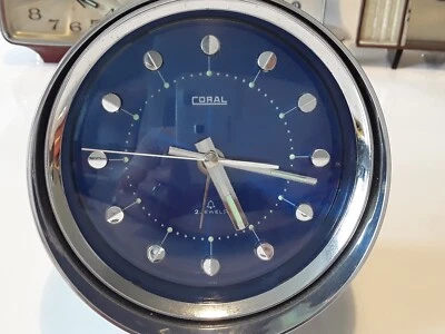 Genuine 1970's Vintage CORAL Japan Bedside Alarm Clock - Faulty Alarm • £10