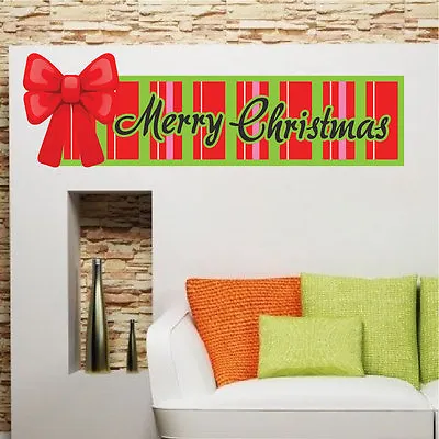 Merry Christmas Wall Decal Winter Clings Christmas Wall Or Window Decor H42 • $72.95