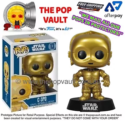 Funko Pop Vinyl Star Wars #13 C-3po Bnib  Vaulted + Protector Blue Box • $79.99