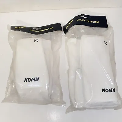 Kwon White Shin Instep Guards & Forearm Protectors Junior Size MMA Tae Kwon Do • $34.99