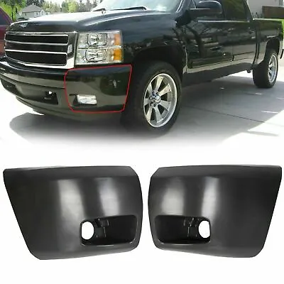 LH & RH Bumper End Extension W/Fog Lamp Hole Fit For 07- 13 Chevy Silverado 1500 • $44.37