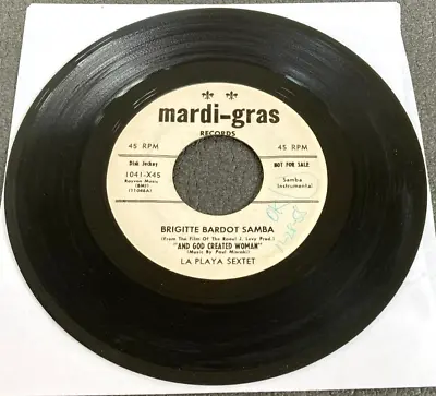 La Playa Sextet - Brigitte Bardot Samba/Mambo Bardot 45 Mardi-Gras Latin HEAR • $9.99