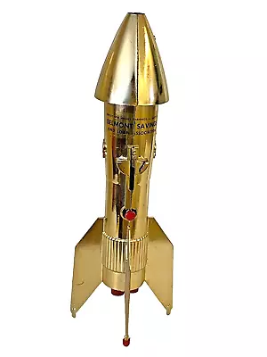 Vtg 11  Gold Astro Rocket  Mechanical Bank S&l Promo Long Beach As Is No Key • $39.99