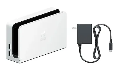 Original Nintendo Switch OLED Dock Station White With AC Adapter Bulk Package • $48