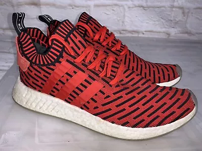 Mens ADIDAS NMD R2 Core Red Black Sneakers Size US 12 #21303 • $50