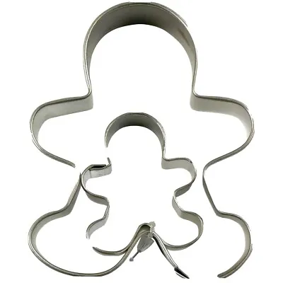 £3.29 • Buy 2pcs Gingerbread Man Christmas Cookie Cutter Biscuit Pastry Fondant Metal Mould
