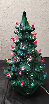 Vintage Ceramic Christmas Tree Lighted 11  With Base  • $29.99