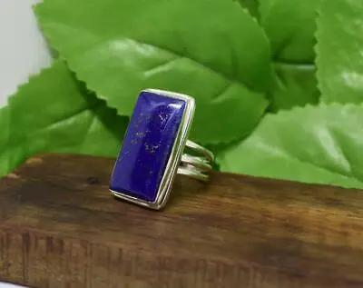 Lapis Lazuli Gemstone 925 Sterling Silver New Year Ring All Size AB-907 • $11.33