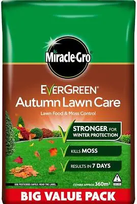 Miracle-Gro Autumn Lawn Care Lawn Food & Moss Control 360m2 Natural Fertilizer • £24.99