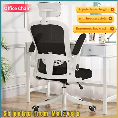 Office Chair Ergonomic Computer Desk Mesh Chair Flip-up Arms Height Adjustable • $67.99