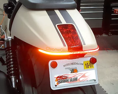$180.49 • Buy Run/Brake/Turn LED Light Bar Fender Eliminator For '12-Up V-Rod VRod, Smoke Lens