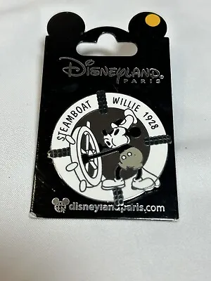 New Disney DLRP DLP Disneyland Paris Mickey Mouse Steamboat Willie Pin 1928 • $20.61