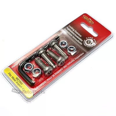 4 Locking M6 Metric License Plate-Frame Screws/Bolts/Fastener For Car-Truck-Bike • $9.75