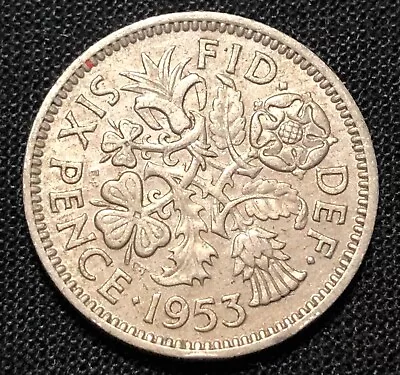 Great Britain Sixpence 1953. World Coin. Queen Elizabeth The II • $1.49