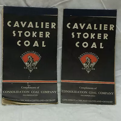 2 Vintage 1941-42 Bridge Score Pad By Cavalier Stoker Coal Company Advertising • $22.50