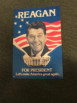 $9.99 • Buy 1980 Ronald Reagan President Election Campaign Poster Sign 