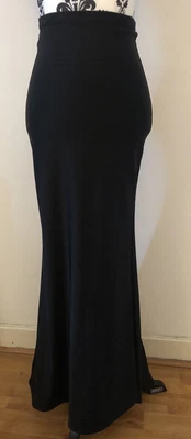 £40 • Buy Catwalk Collection Evening Floor Length Skirt Shiny Black Material 