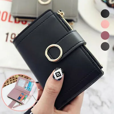 £6.29 • Buy Ladies Short Small Money Purse Wallet Women PU Leather Folding Coin Card Holder
