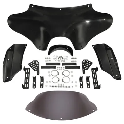 $198.80 • Buy Vivid Black Front Outer Batwing Fairing For Yamaha V Star 650 1100 Classic