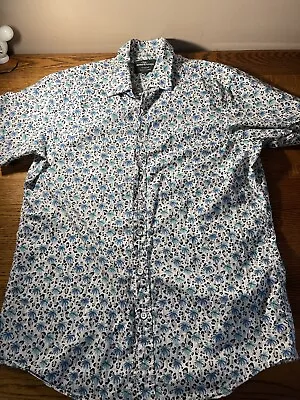 Men’s Rodd & Gunn Palm Tree Leopard Print Short Slv Button Collared Shirt Size M • $15