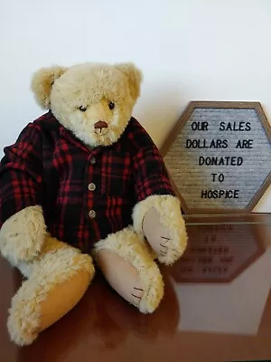 Vintage Eddie Bauer Teddy Bear Flannel Limited Edition Plush By The Bay Stuffed  • $39.99