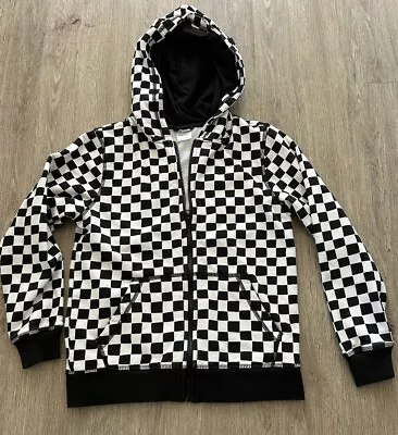 Hanna Andersson Black White Checker Pattern Jacket 140 US 10 • $12