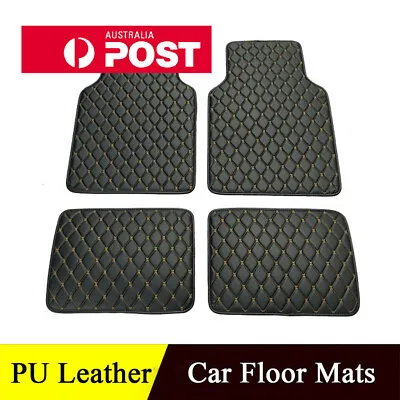 PU Leather Car Floor Mat All Weather Protection Waterproof Universal Auto Mat 4x • $40.77