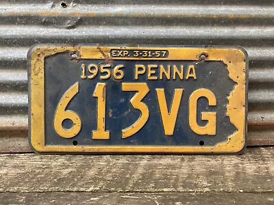 Vintage 1956 Pennsylvania License Plate Pa Rusted Aged Patina Old Car Tag Auto • $25