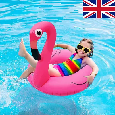 Inflatable Flamingo Swim Ring Float Raft Swimming Pool Beach Toy For Kids Baby  • £5.99