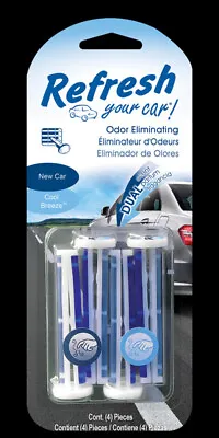 Refresh Your Car!  New Car And Cool Breeze Scent Car Vent Clip  4 Pk • $6.99
