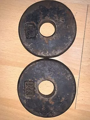 1 1/4 Lb Dumbbell Weights Vintage Lot Of 2 • $13.90