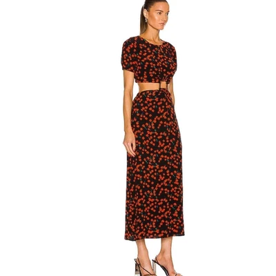$125 • Buy STAUD Calypso Poppy MIDI Dress Size M